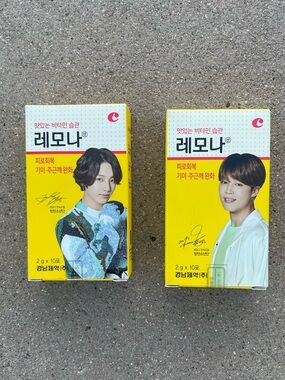 New Lemona BTS Edition vitamin series, featuring members Jungkook and Jimin
